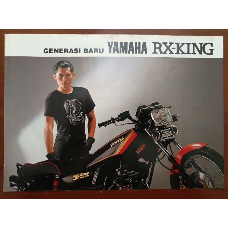 poster brosur katalog leaflet jadul lawas Yamaha RX King Cobra Bibir Merah 1990 - 1991 5 speed 2T