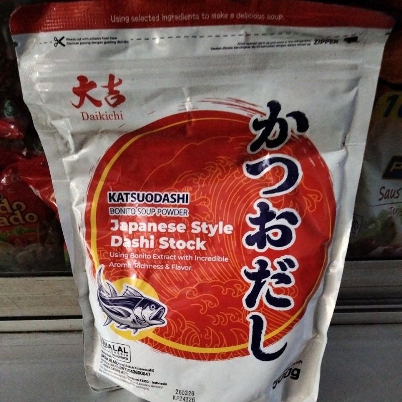 

Katsuo Dashi 500 gr Daikichi / Kaldu Bubuk Ikan