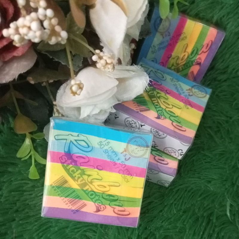 

post it stcky note rainbow 15mmx50mm murah