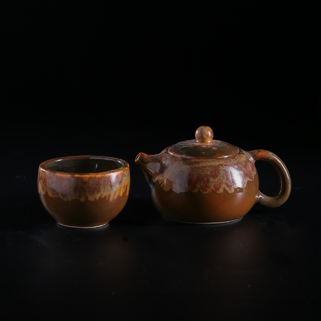 CH Pottery - Teapot Set 02 - Teko Teh Keramik Handmade Jepang Oriental - Lapis Bhumi Series