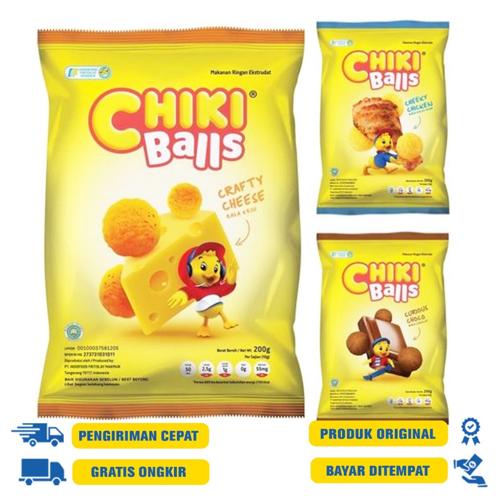 

CHIKI BALLS JUMBO 200GR - Coklat | Keju |Ayam