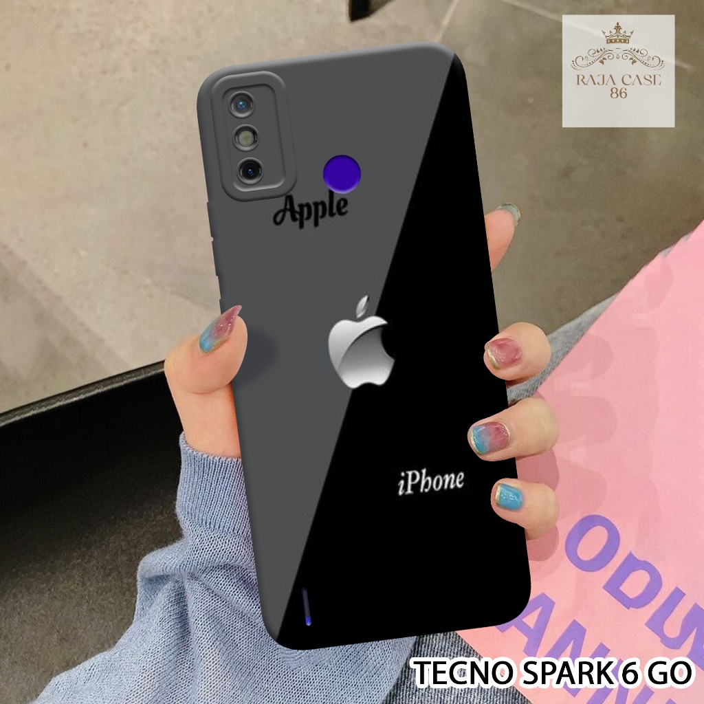 Softcase Tecno Spark 6 Go - Rajacase - Case Tecno Spark 6 Go - Motif Case Logo - Case Tecno Spark 6 