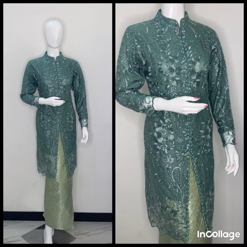 kebaya sanghai payet full tille mewah kebaya lamaran wisuda modern kebaya lamaran kebaya wisuda