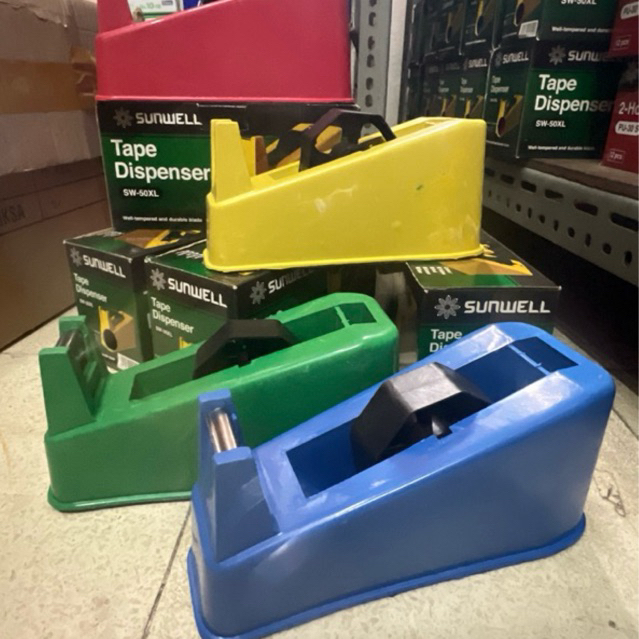 

Tape dispenser besar 50XL SUNWELL / Tempat isolasi / Tempat selotip 12mm, 24mm