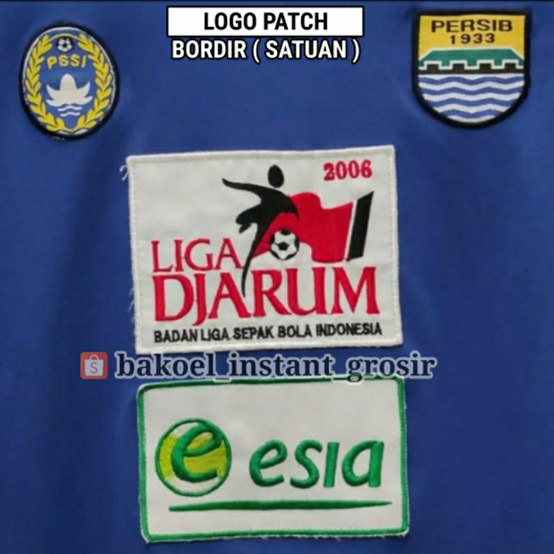 Logo BORDIR Satuan PERSIB Bandung 2006 Liga Jarum ESIA Bakrie Untuk Negeri PSSI Patch Emblem CUSTOM