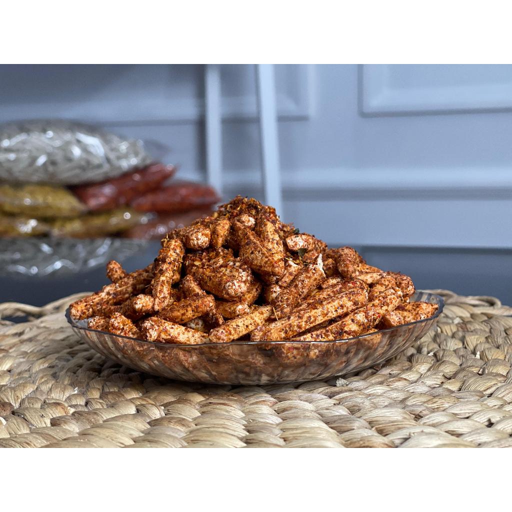 

BASRENG DAUN JERUK Basreng pedas daun jeruk isi 250 gram 500 gram 1 kg