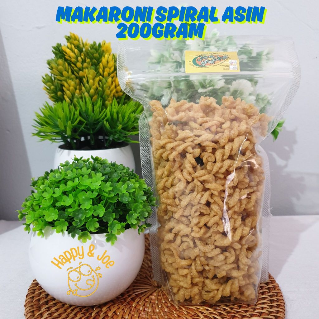 

Makaroni Spiral Asin Daun Jeruk/Makaroni Spiral Daun Jeruk/ Makaroni Ulir 200gram