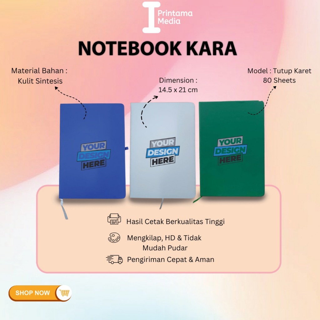 

Custom UV Kara Agenda/Notebook A5 Cetak Full Color Buku Catatan Souvenir