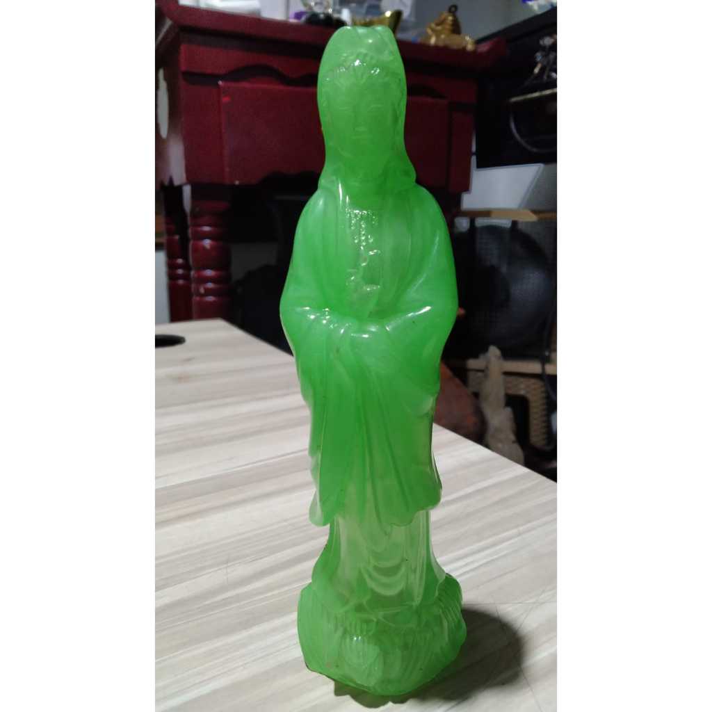 Patung Dewi Kwan Im Fiber Kuno Jadul Antik