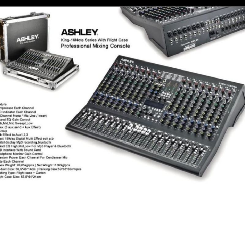 Mixer audio Ashley King 16note 16channel original