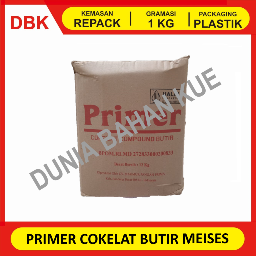 

PRIMER COKELAT BUTIR MEISES COKLAT PRIMER MESES MESIS - REPACK 1 KG