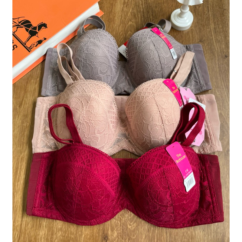 THE BRAHOUSE BRA BERKAWAT BUSA TIPIS HALF CUP BRA 34C 36C 38C 75C 80C 85C