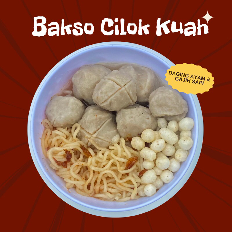 

1 BUNGKUS Bakso Kuah Daging Ayam halal | Cilok Kuah Ayam Komplit | Byimelia