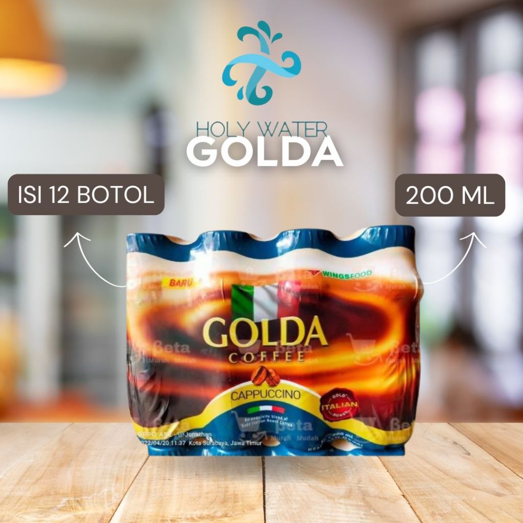 

GOLDA CAPPUCINO / DOLCE LATTE 200ml Isi 12 BOTOL Per PACK - READY AQUA LEMINERAL, CLEO, PRISTINE, VIT Air Minum Kemasan Botol Minuman Kardus