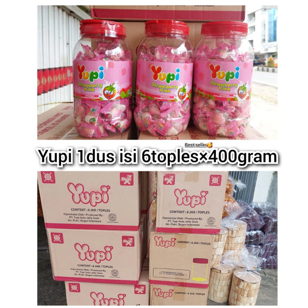 

Permen Yupi Love Isi 6 toples x 300 gram | Permen manis kemasan dus isi 6pcs