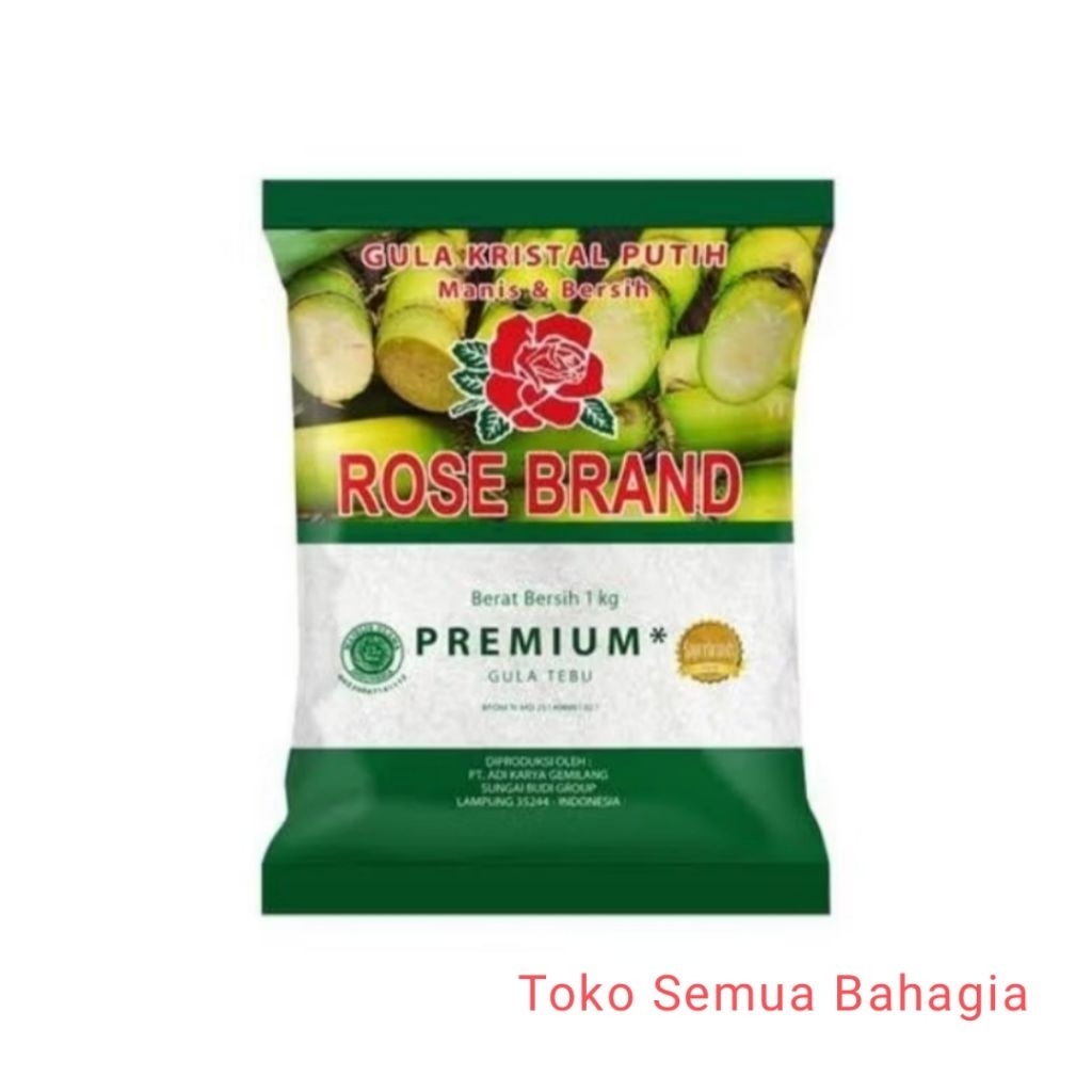 

Gula pasir rose brand Hijau premium 1kg