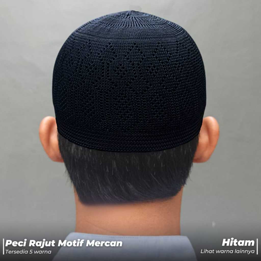 Peci Sholat / Peci Rajut Motif Mercan / Peci Rajut Motif Turki / Peci Haji & Umroh