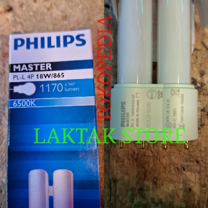 PHILIPS PL-L 18W/865 6500k 4Pin Putih