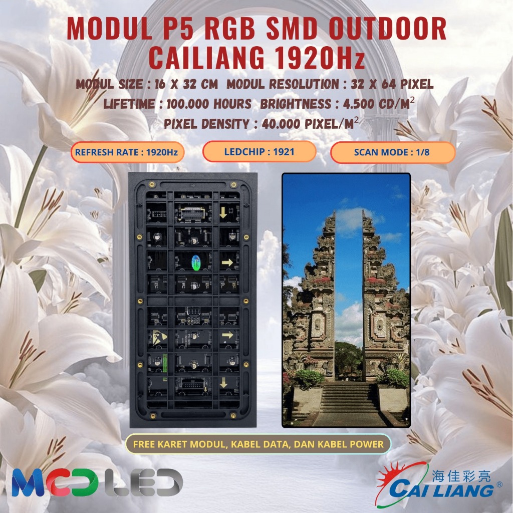 PANEL MODUL LED P5 SMD RGB FULL COLOR OUTDOOR CAILIANG