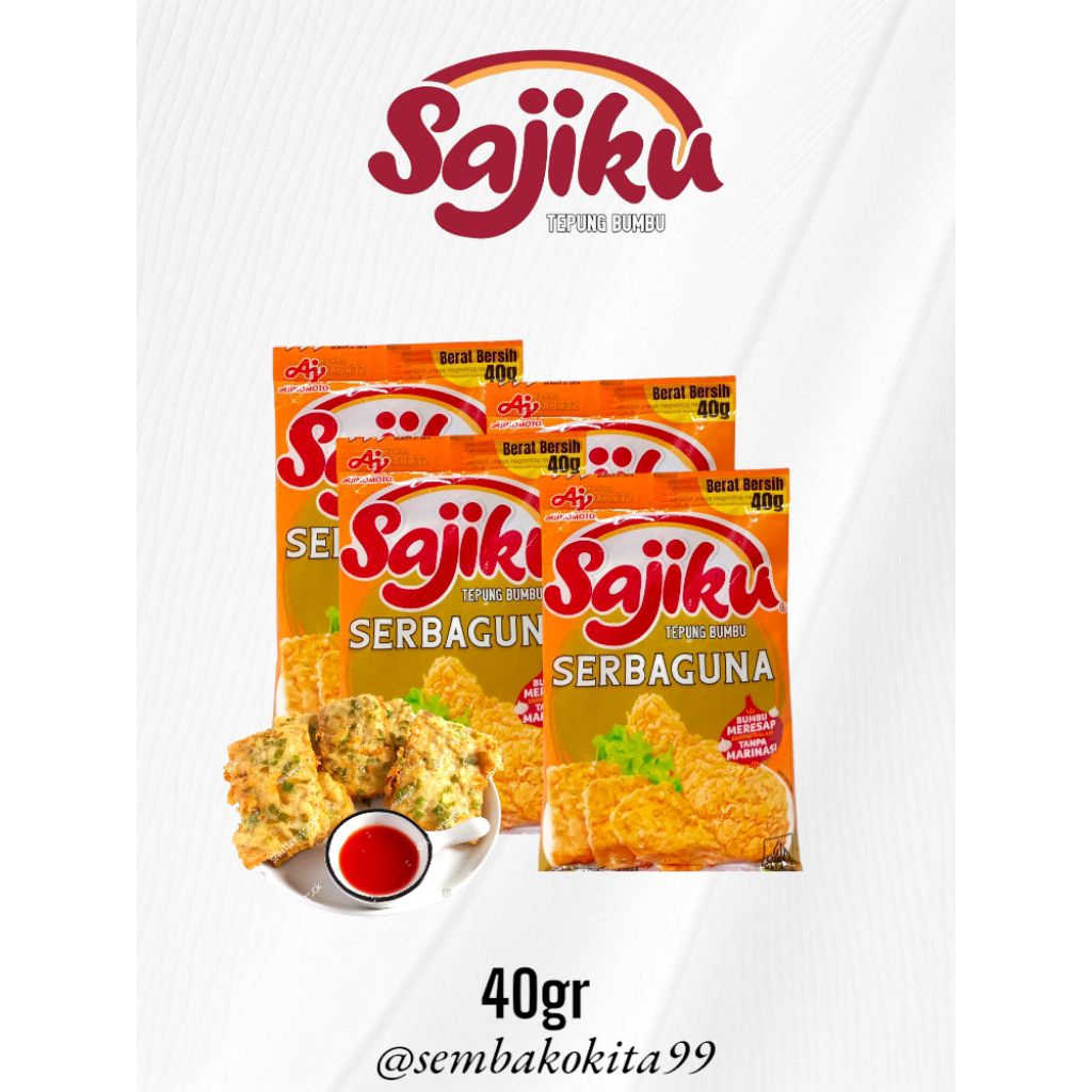 

Sajiku Tepung Bumbu Serbaguna 40gr & 75gr 1 Renteng isi 10 Sachet