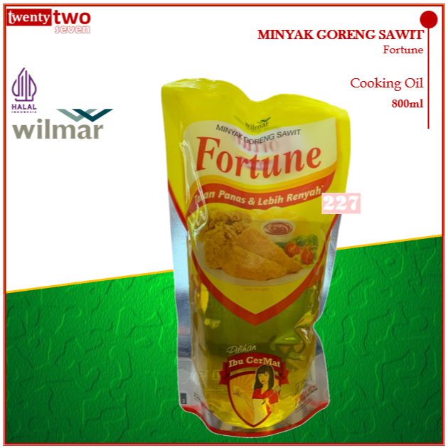 

Fortune Cooking Oil Minyak Goreng Sawit Coconut Wilmar 800ml (<1L)