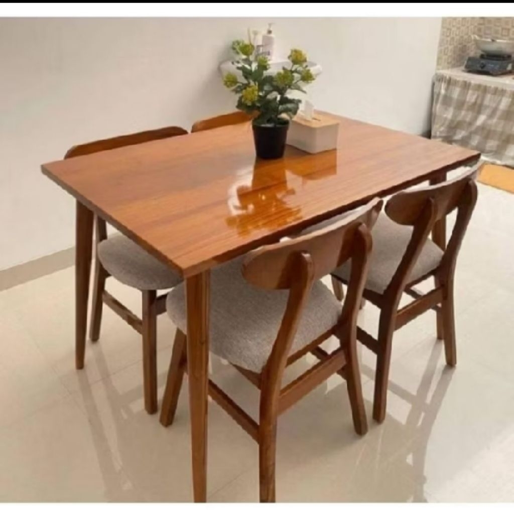 Set Meja Makan Elegan Kayu Jati Set Meja Makan Minimalis Kayu Jati Set Meja Makan Kayu Jati
