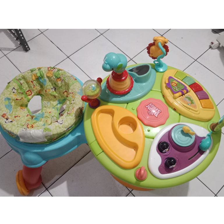 Preloved Bright Start Around We Go Tropical Jumpero Baby Walker MusicOn