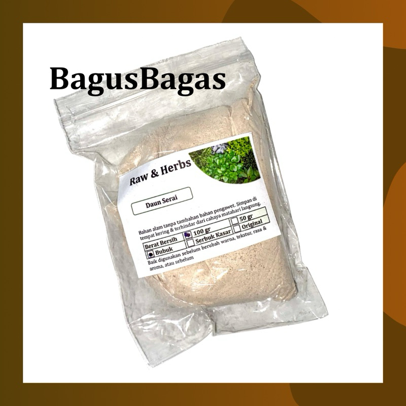 

Bubuk Lengkuas Laos Serai MURNI 100 g Organik Asli tanpa Campuran Rempah JSR Bumbu Masak Bagus Bagas