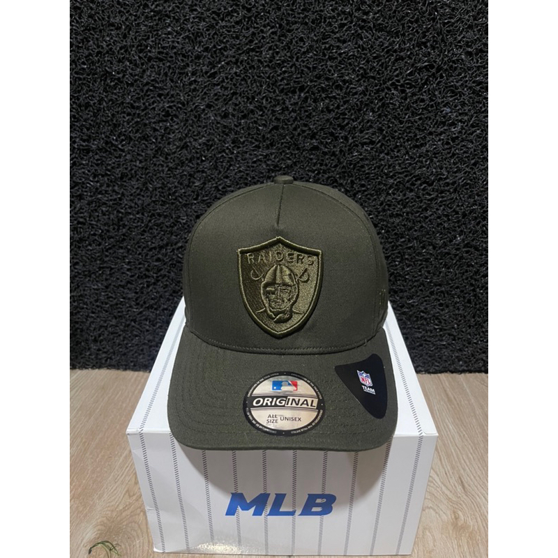 Logo Raiders Full Hijau Army Topi Pria Wanita
