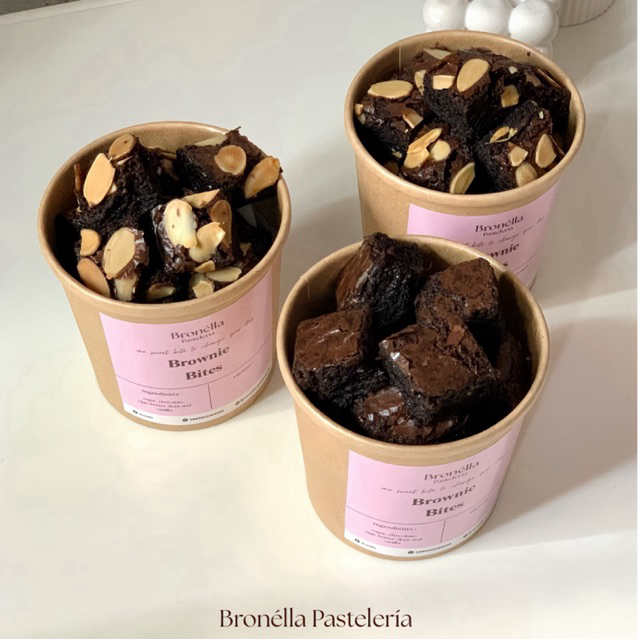 

Brownie bites/fudgy brownie/brownie cup size 16 oz—isi 12-14bites
