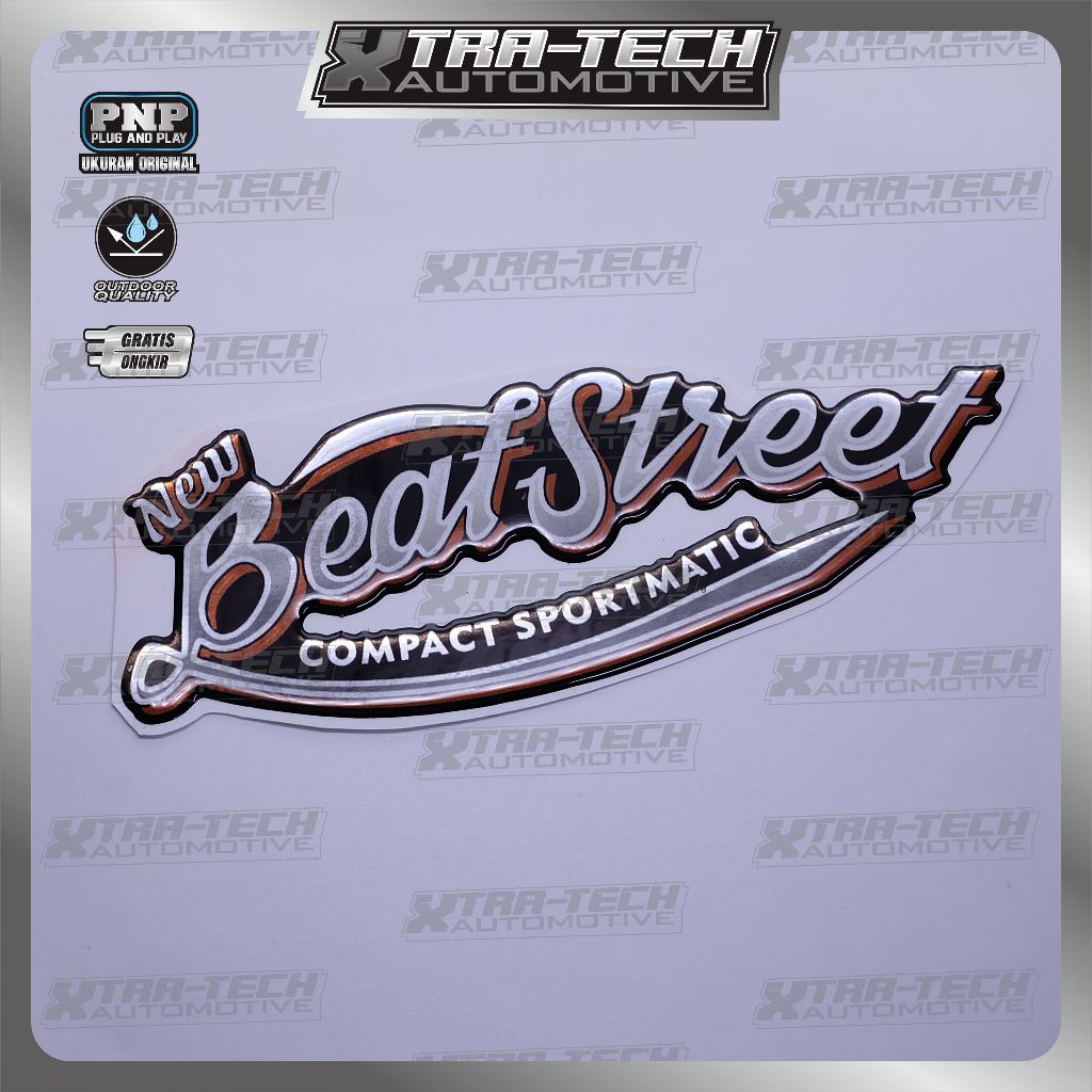 Emblem honda beat street / emblem timbul honda beat street / emblem titanium honda beat street