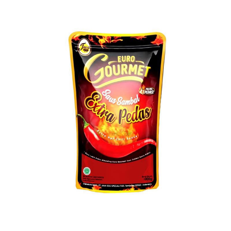 

Saus Sambal Extra Pedas Euro Gourmet 1000 gram Saos Pedas 1 kg / Saus Sambal Extra Pedas / Saus Gourmet Paling Pedas 1 kg