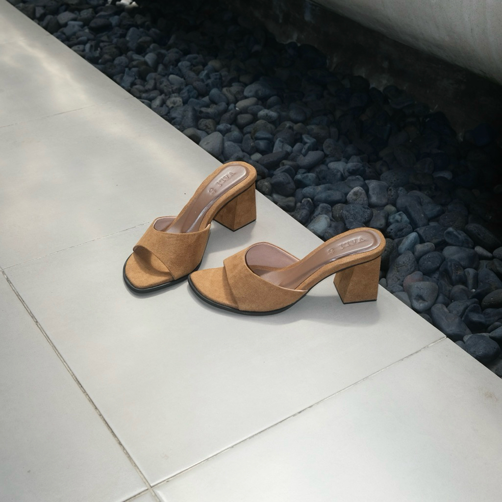 VALI Isabelle Heels 7CM | Suede Block Heels