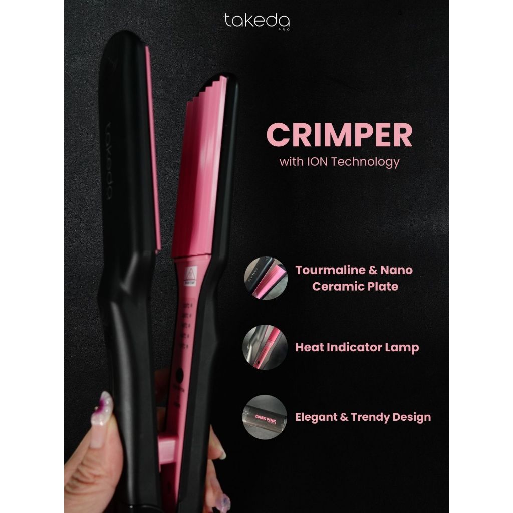 TakedaPro  TKD-128B  Catok Dark Pink Crimper