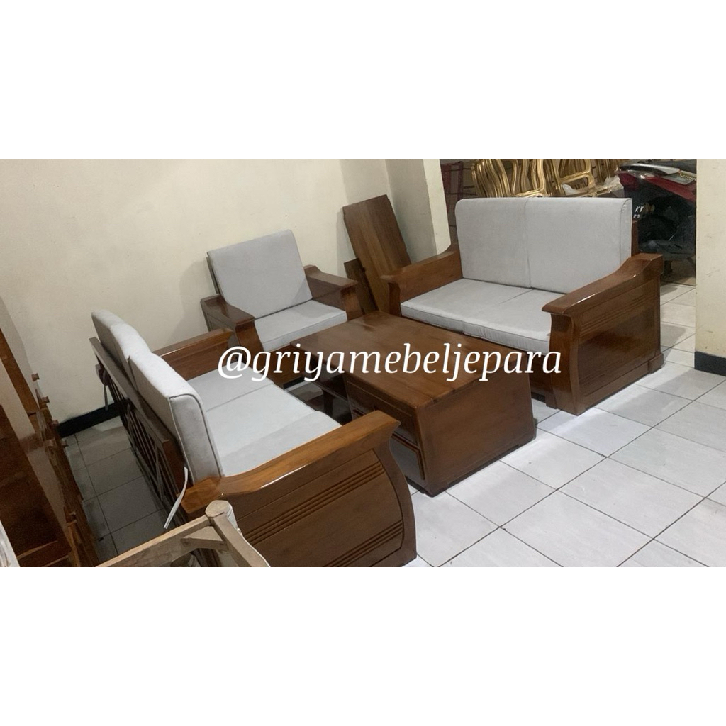 kursi tamu jumbo kayu jati jepara