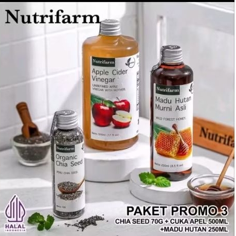 

paket 3 botol cukaapel/madu/chiaseed