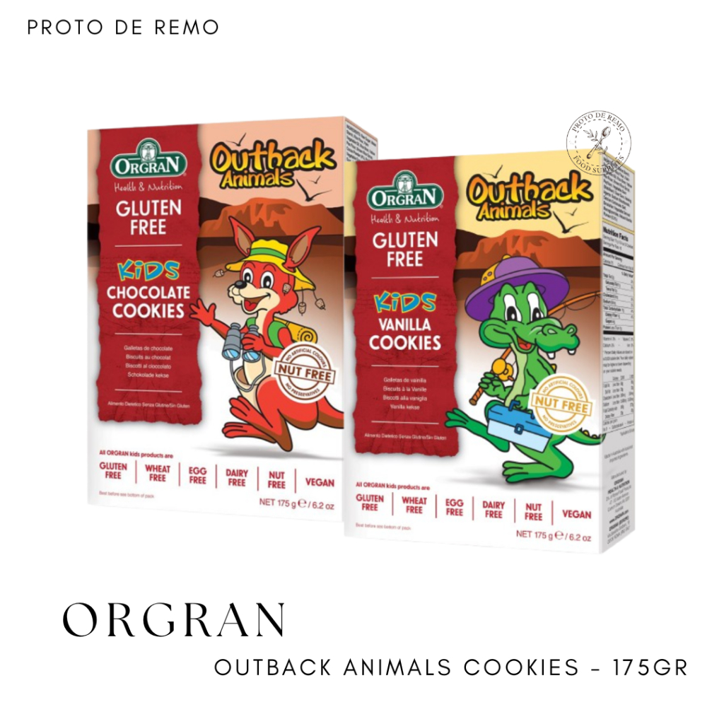 

Orgran Gluten Free Outback Animals Cookies Vanilla | Chocolate - 175GR