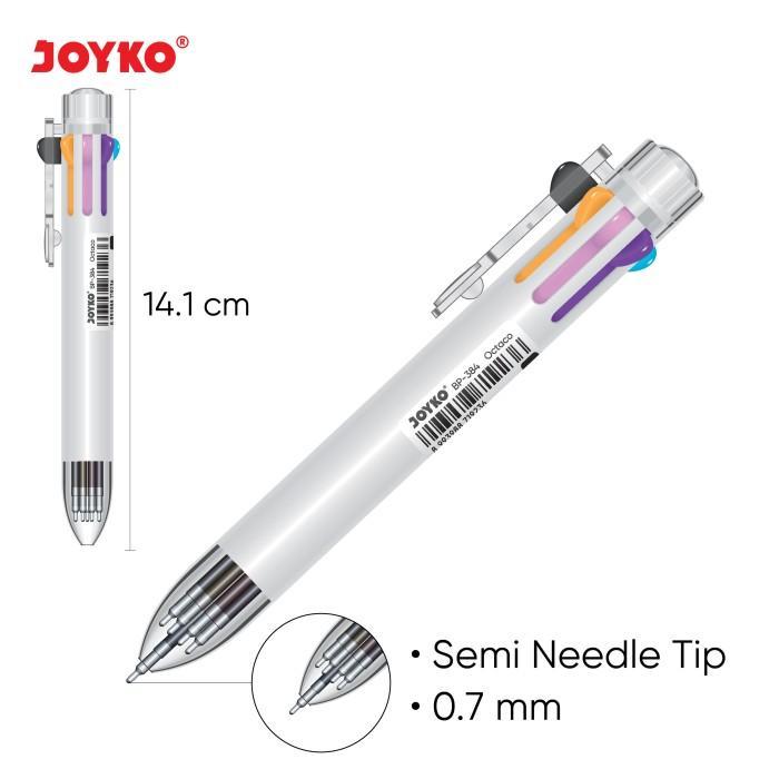 

BALL PEN PULPEN PENA JOYKO BP-384 OCTACO 0.7MM 8 WARNA COLORS