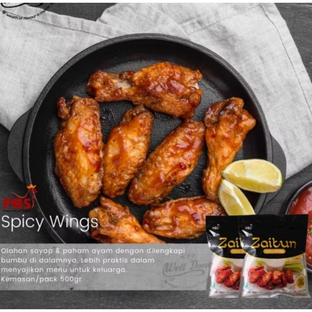 

Zaitun Spicy Wings 500gr, enak dan lezat