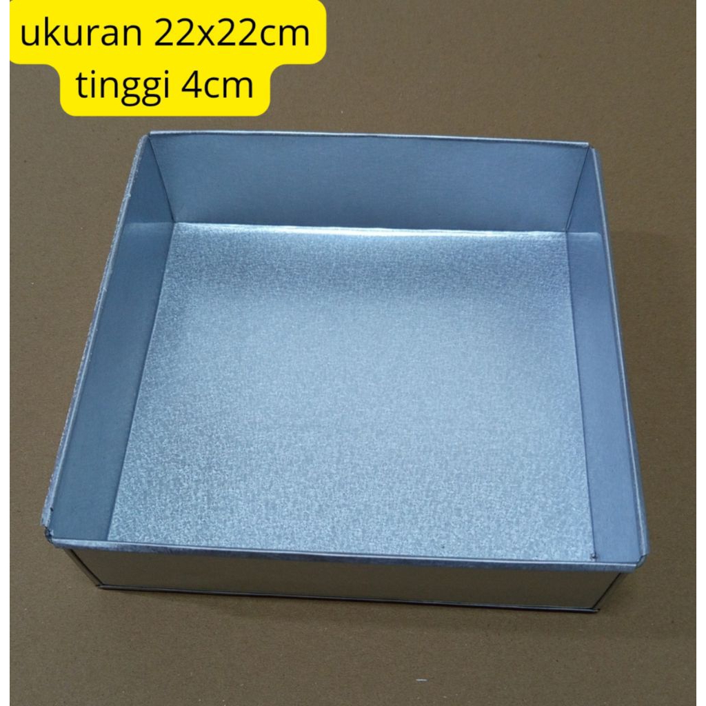 loyang kotak persegi/loyang kue bolu ukuran 22x22cm