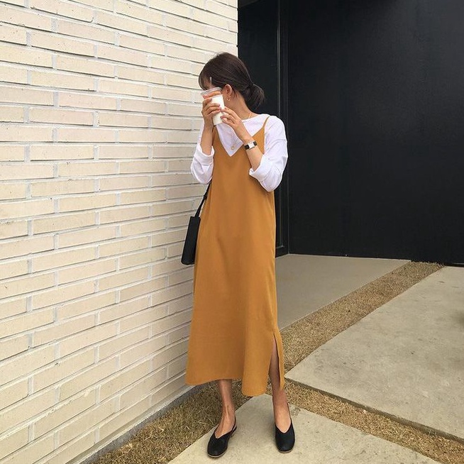 KODE N34D JUMPSUIT WANITA KOREAN STYLE TALI KECIL HIJAB FRIENDLY V CUT