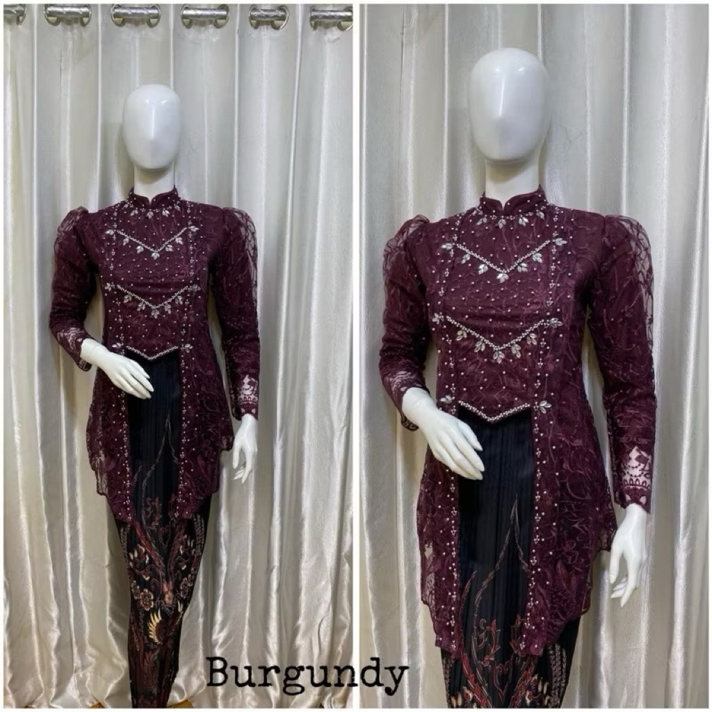 Kebaya miranda payet/Kebaya Modern  Kebaya Tunik  Setelan Kebaya tille Bordir  Kebaya tille Kebaya E