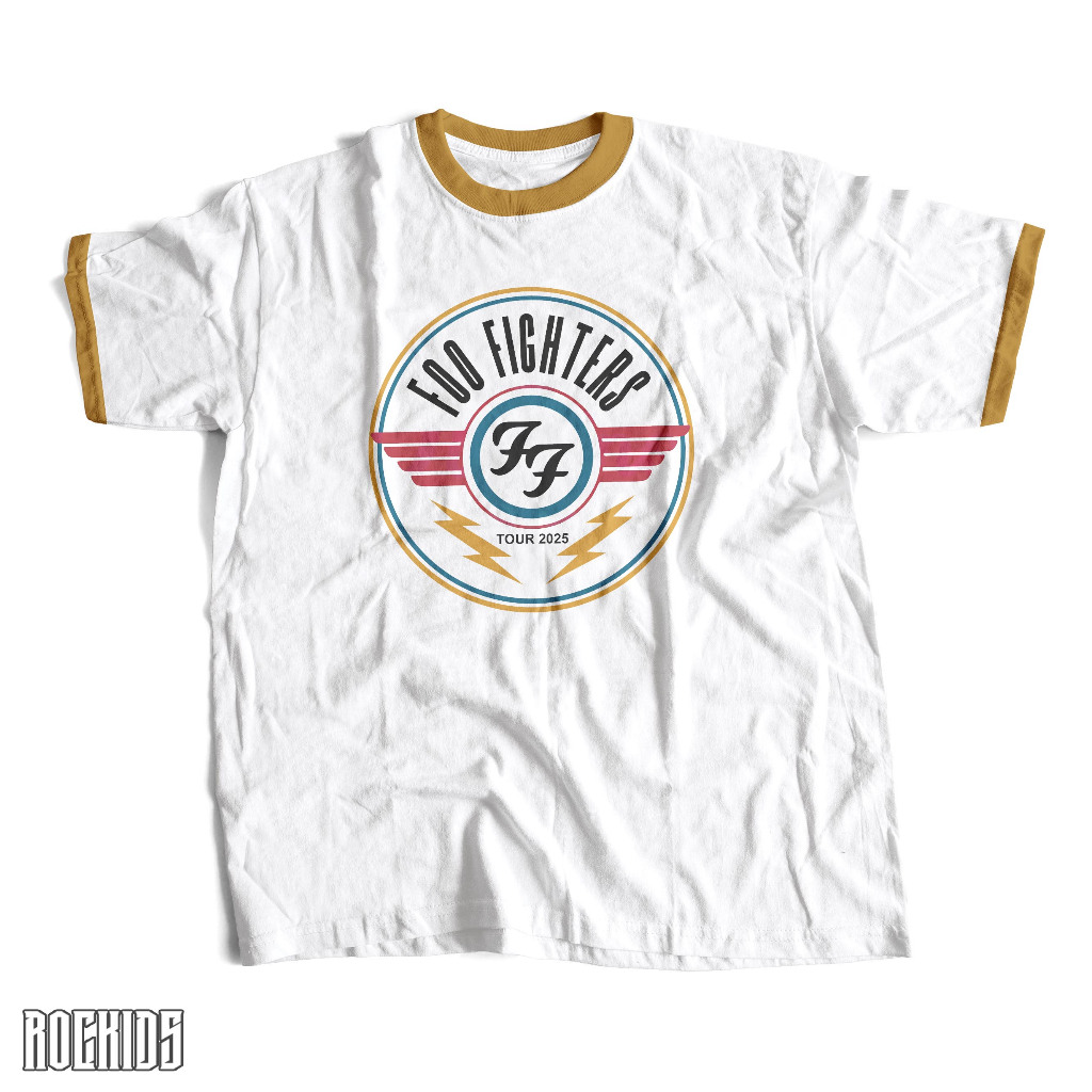 foo fighters - ringer tee - kaos dewasa dan anak foo fighters - kaos foo fighters - kaos foo fighter