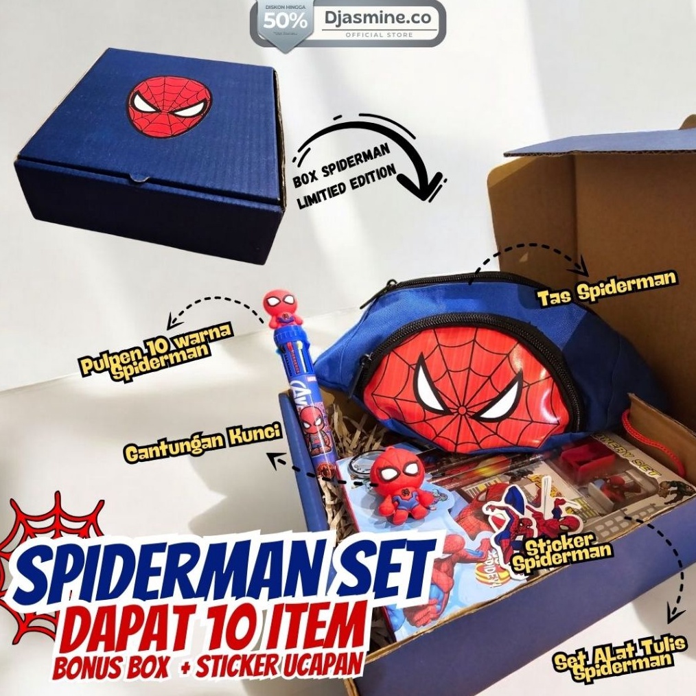 

KODE G72U Bingkisan kado Spiderman set alat tulis spiderman bingkisan tema superhero