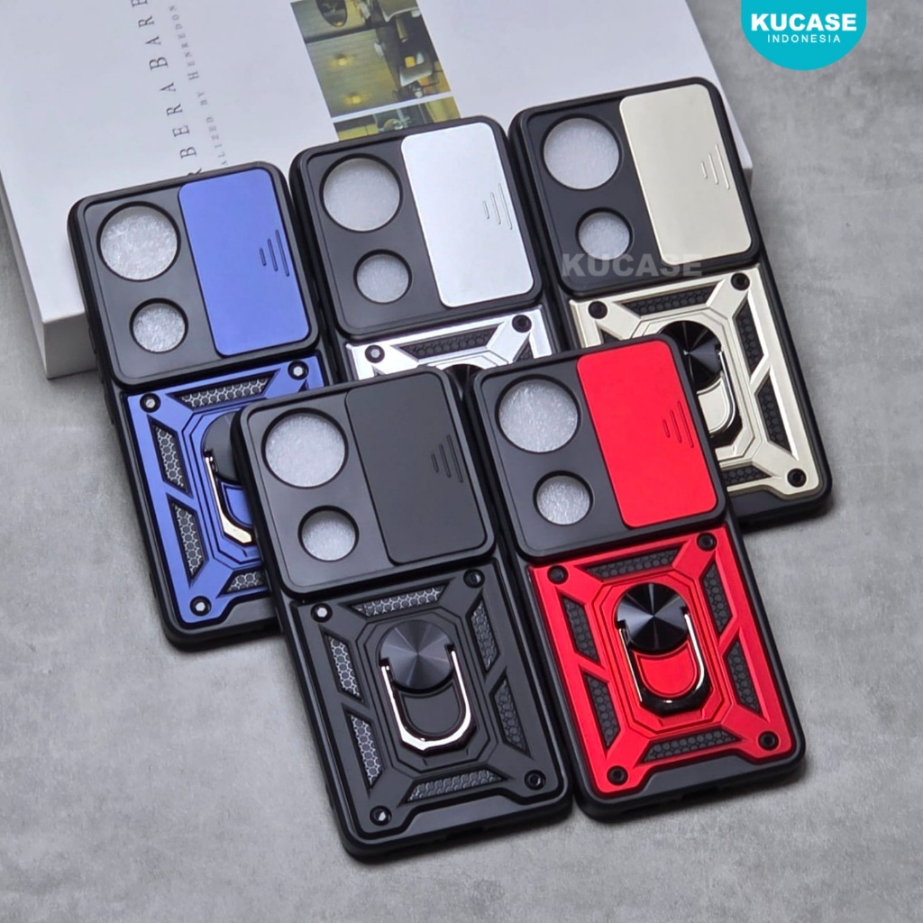 Vivo V50 Case Softcase slide Armor Case Robot + Slide Kamera Case Vivo V50