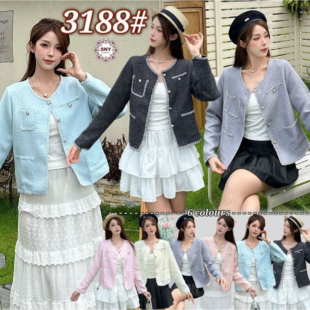 Ready cardi tweed import bwagus Cardigan premium Cardigan wanita Atasan viral
