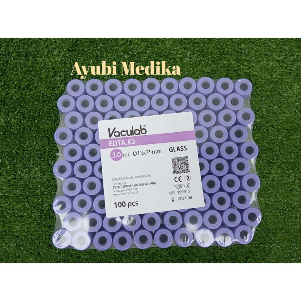 Tabung darah EDTA 3ml - Vacutainer EDTA Blood Collection Tube Ungu MONOTES EDTA