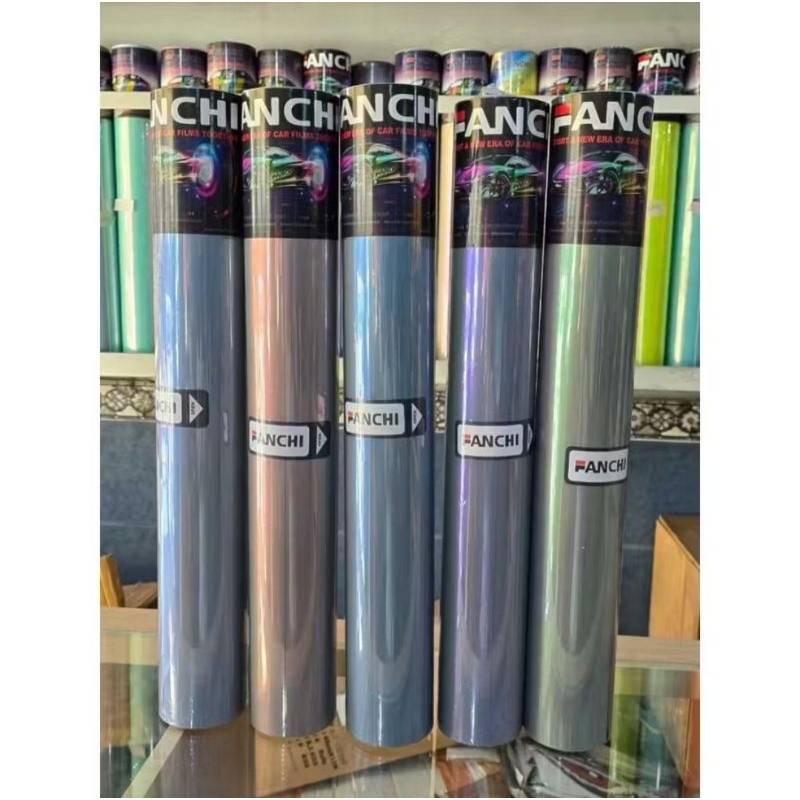 

Sticker FANCHI magic plif abu lembayung bahan PET harga per 50cmx50cm