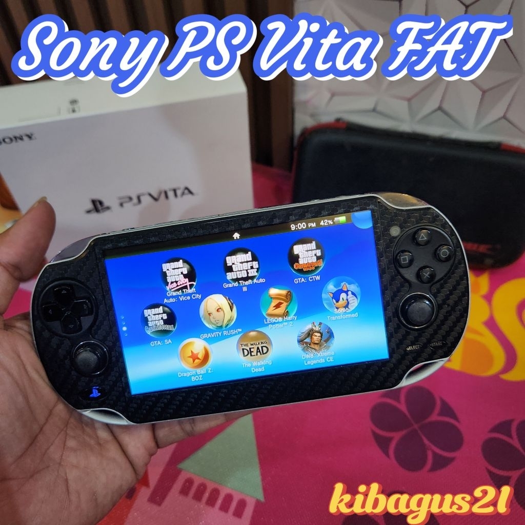 sony psp psvita ps vita fat fullset 64gb fullgame