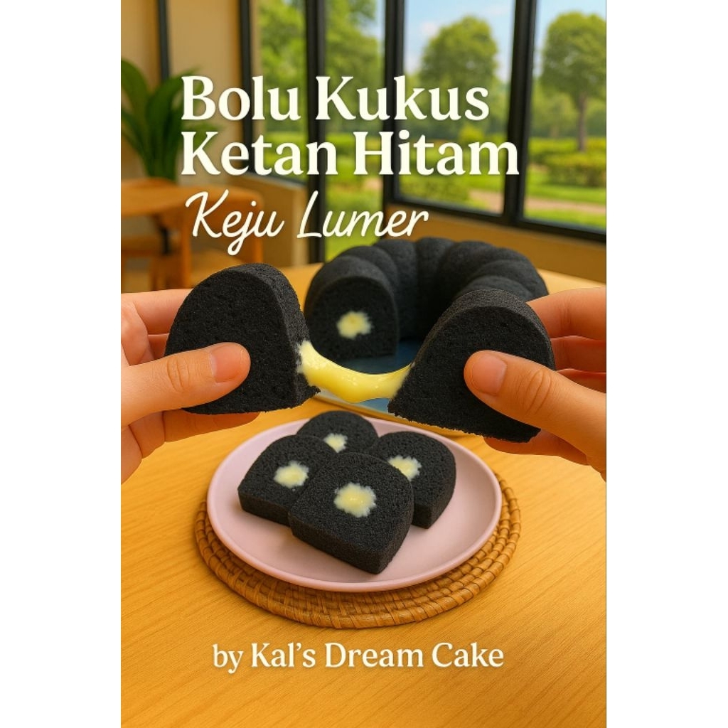 

Bolu Ketan Hitam Keju Lumer (KUKUS) by Kal's D Cake